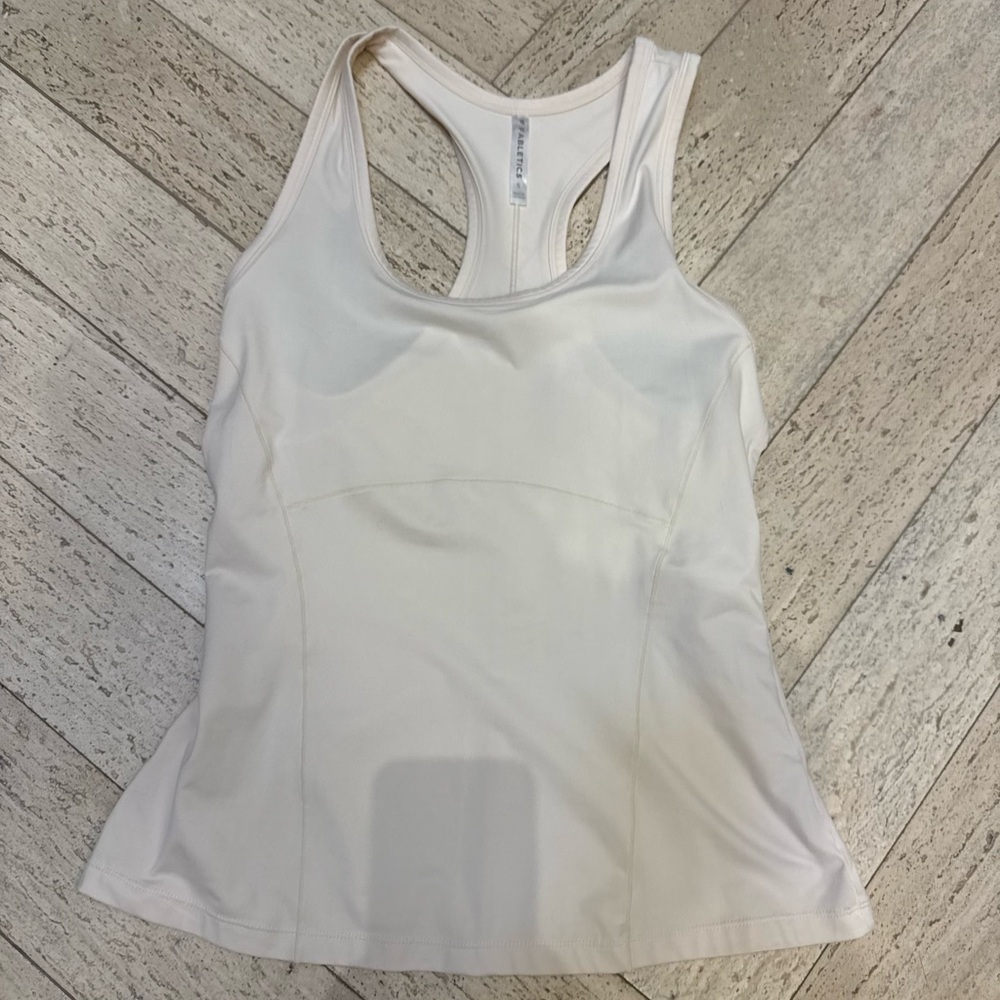 Cream Racerback Tank Top
